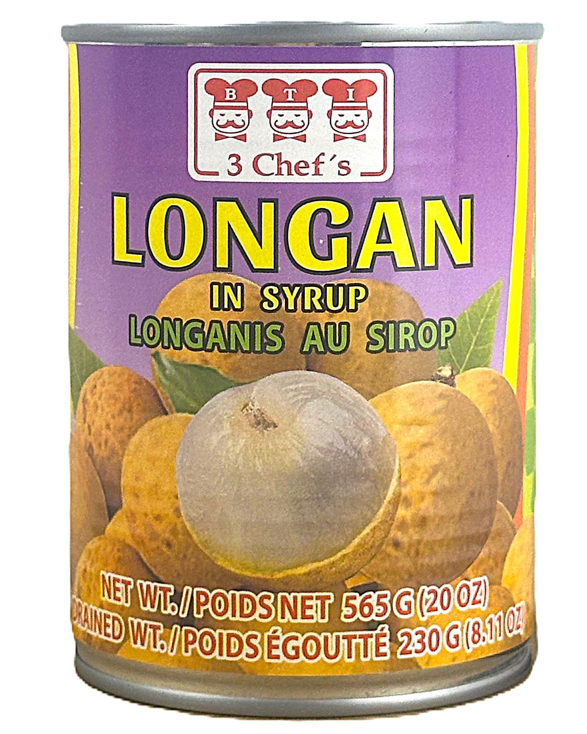 Product Cover Image: - 3 chef's Thai Longan In Syrup 565g